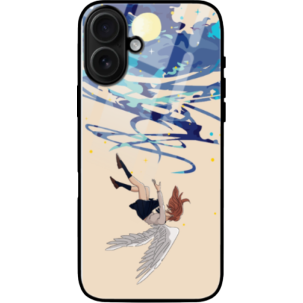 Falling From Stars iPhone 16 Plus Cover, Anime Design