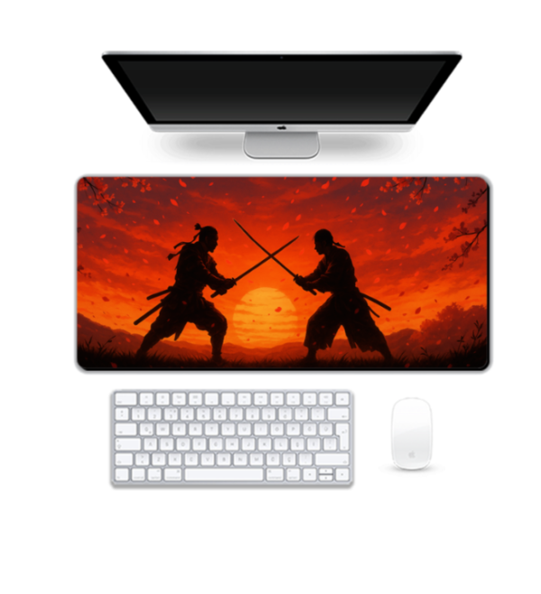 Printed Sunset Duel Gaming Pad, 90 x 42 cm