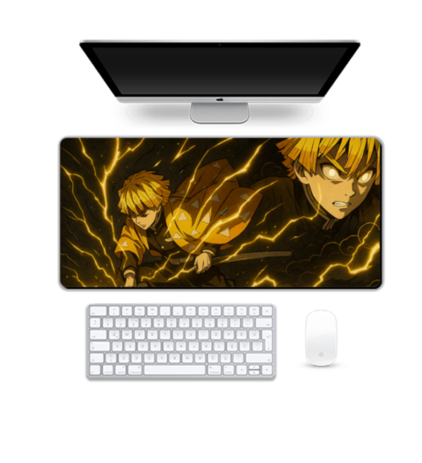Anime Printed Zenitsu Thunderclap Flash Gaming Pad, 90 x 42 cm