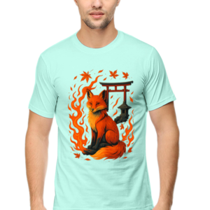 Cotton Printed Inari Fox T-shirt for Men