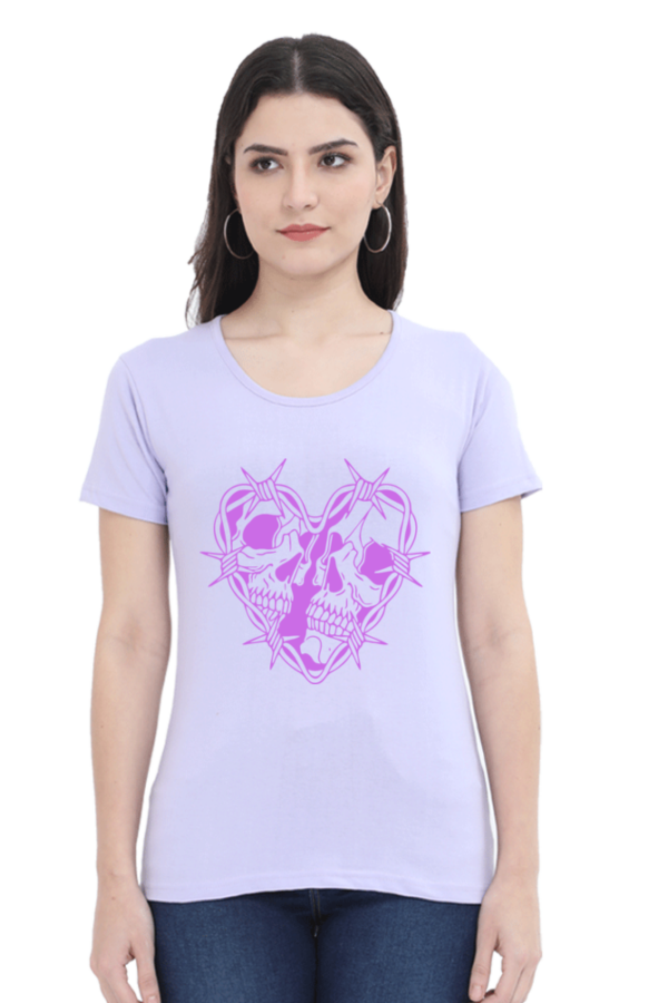 Cotton Printed Spooky T-shirt for Women
