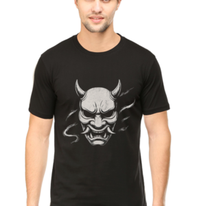 Cotton Printed Oni Mask T-shirt for Men