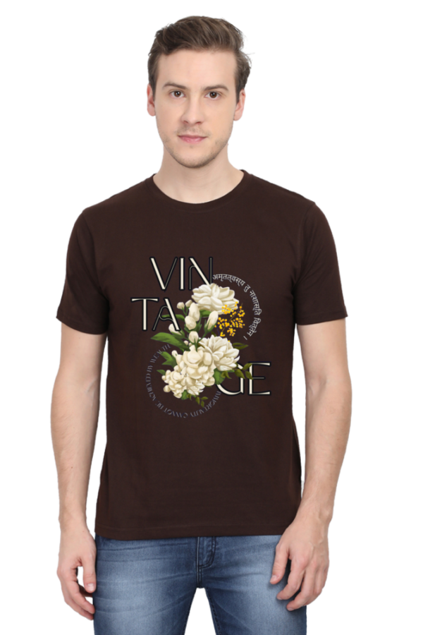 Cotton Printed Vintage T-shirt for Men