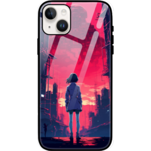 Night City iPhone 14 Cover, Anime Design
