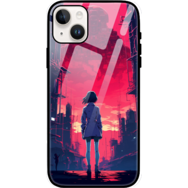 Night City iPhone 14 Cover, Anime Design