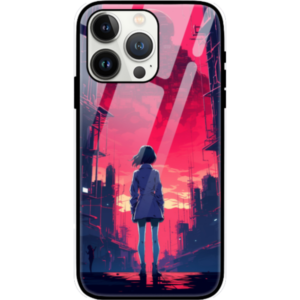 Night City iPhone 14 Pro Max Cover, Anime Design