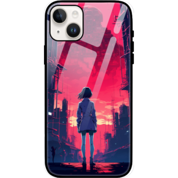 Night City iPhone 15 Plus Cover, Anime Design