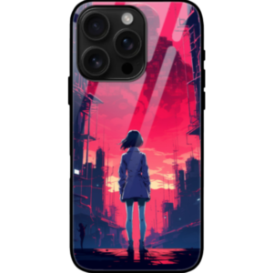 Night City iPhone 16 Pro Cover, Anime Design