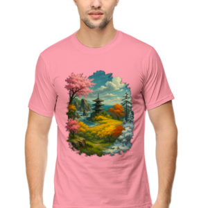 Cotton Printed Seasons T-shirt for Men