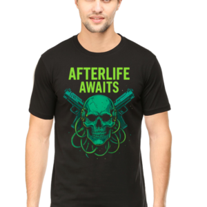 Cotton Printed Afterlife Awaits T-shirt for Men