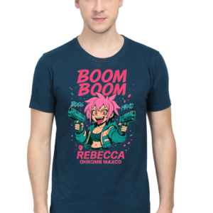 Cotton Printed Rebecca Cyberpunk Edgerunners T-shirt for Men