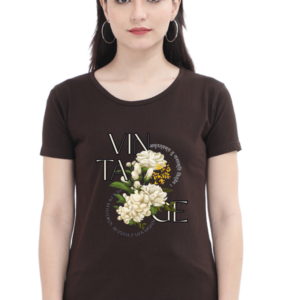 Cotton Printed Vintage T-shirt for Women