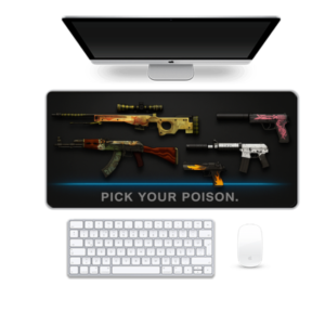 Printed Pick Your Poison Gaming Pad, 90 x 42 cm