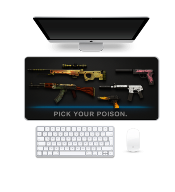 Printed Pick Your Poison Gaming Pad, 90 x 42 cm