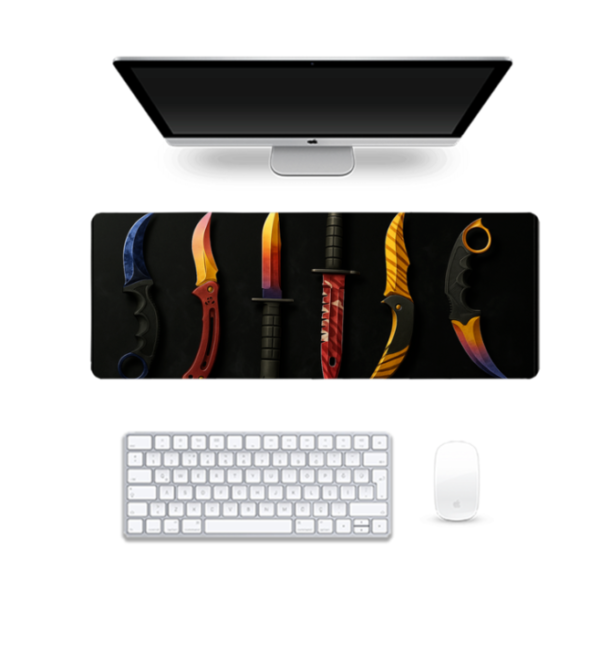 Printed Knife Dreams Gaming Pad, 80 x 30 Cm
