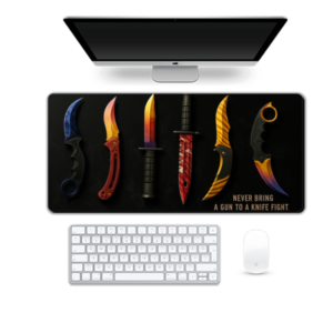 Printed Knife Dreams Gaming Pad, 90 x 42 cm