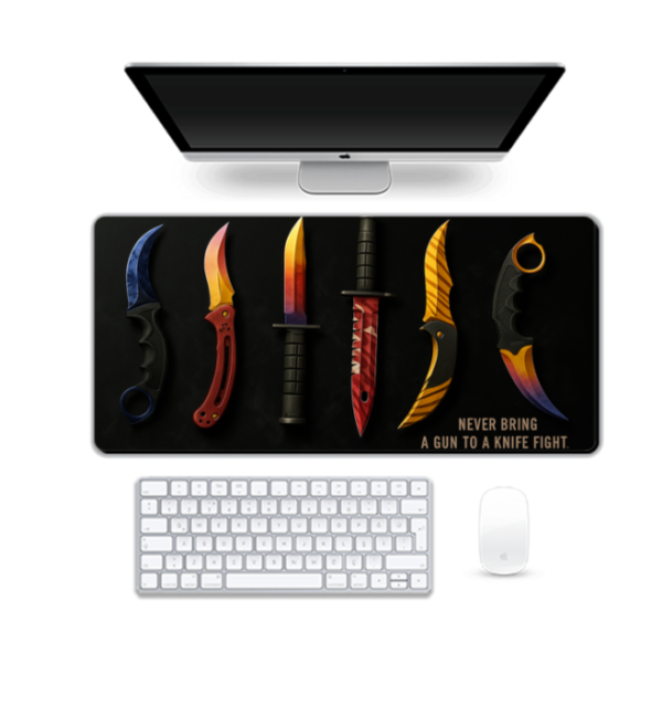 Printed Knife Dreams Gaming Pad, 90 x 42 cm