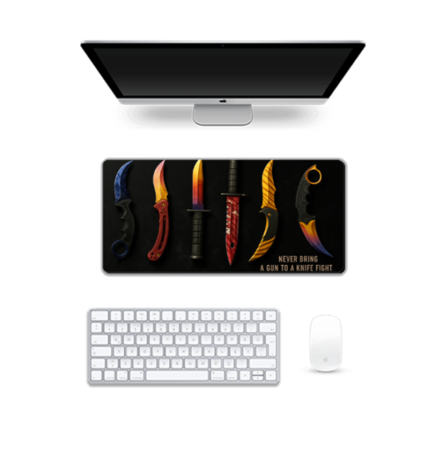 Printed Knife Dreams Gaming Pad, 60 x 28 Cm