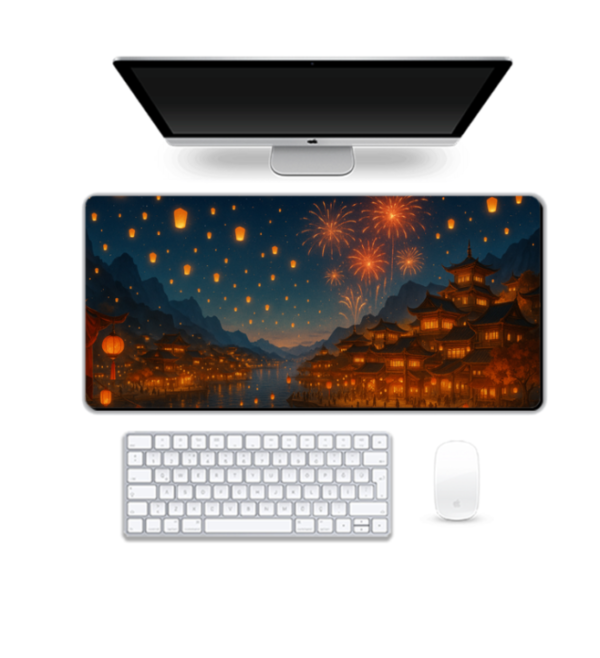 Printed Lantern Rite Glow Gaming Pad, 90 x 42 cm