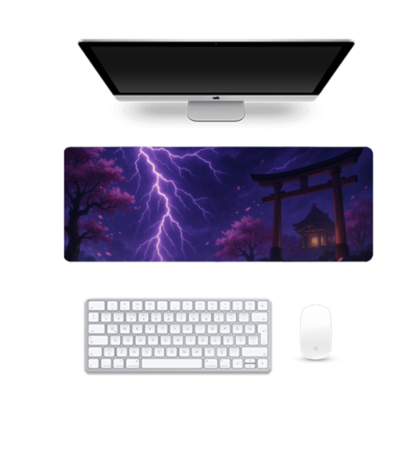 Printed Thunderstorm Over Narukami Gaming Pad, 80 x 30 Cm