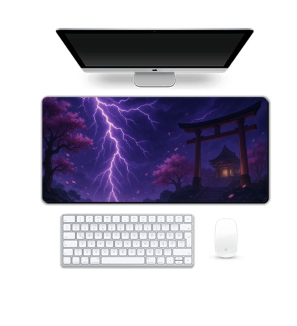Printed Thunderstorm Over Narukami Gaming Pad, 90 x 42 cm
