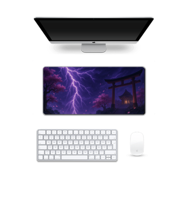 Printed Thunderstorm Over Narukami Gaming Pad, 60 x 28 Cm