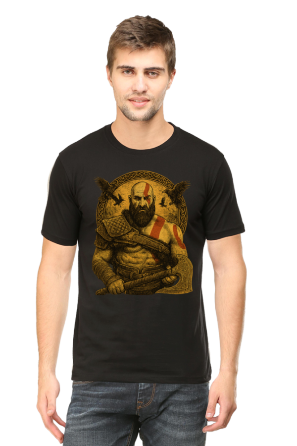Cotton Printed Kratos T-shirt for Men
