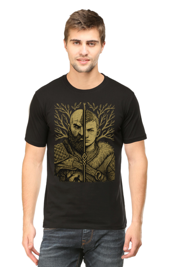 Cotton Printed Father And Son T-shirt for Men
